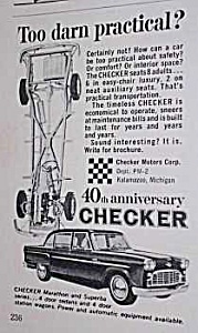 1963 Checker Auto Car Ad