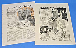 1930s Build Bird Aviary Magazine Articles