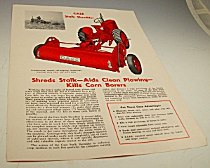 1953? Case Tractor Stalk Shredder Dealer Brochure