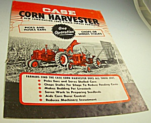 Case Tractor Combo Corn Picker/harvester Dealer Brochure-original