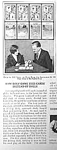 1928 Golf Card Game Magazine Article