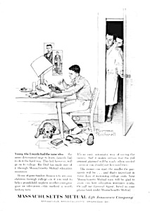 1962 Norman Rockwell Mass. Mutual Magazine Ad