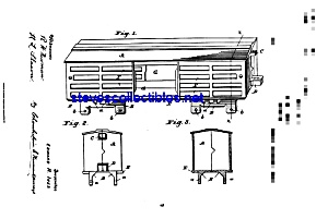 Patent Art: 1890s Ives Toy Train Freight Car