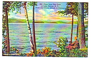 1949 Lake George, New York Postcard