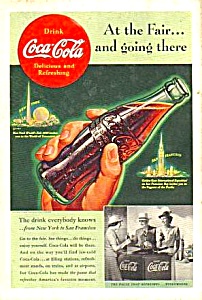 1939 Worlds Fair/coca Cola/golden Gate Expo Ad
