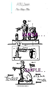 Patent Art: 1870s Mark Twain - Frog Mechanical Bank