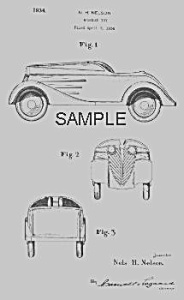 Patent Art: Amazing 1930s Pedal Car -matted