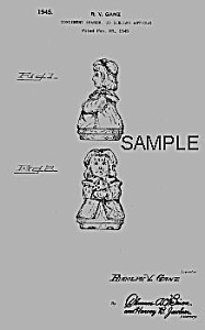 Patent Art: 1940s Shawnee Bo Beep Shaker - Matted