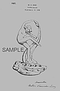 Patent Art: 1920s Cowan Pottery Nude Flower Frog