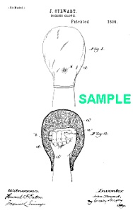 Patent Art: 1890s Early Boxing Glove - Matted