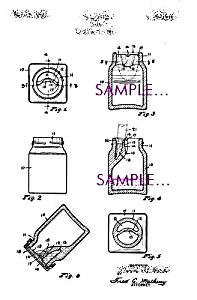 Patent Art: 1930s Skrip Inkwell Pocket Bottle - Matted