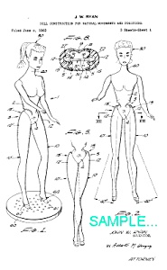 Patent: 1966 Barbie Doll No. 2 - Matted Print