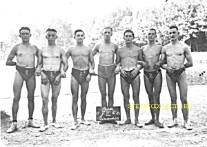 1910s Muscular Male Swim Team-photo-gay Int