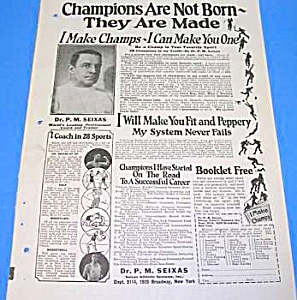 1925 Sports Champions Are Made..quack Ad