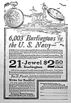 1919 BURLINGTON NAVY POCKET WATCH Ad L@@K!