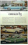 1963 CHRYSLER Automobile Ad
