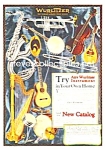1920 WURLITZER Musical Instrument Color Music Room Ad