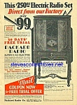 1914 PACKARD 8 Tube RADIO Magazine Ad