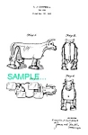 Patent Art: 1950s Milking Cow RAMP WALKER TOY - matted