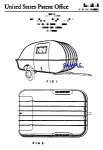 Patent Art: 1960s TEARDROP TRAVEL TRAILER - matted