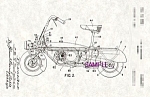 Patent Art: 1950s CORGI Civilian MOTORCYCLE - matted