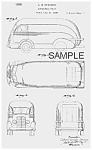 Patent Art:1930s Brooks Stevens STREAMLINE TRUCK-Matted