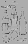 Patent Art: 1930s COCA COLA BOTTLE Design - matted