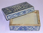 18th Century CHINESE Blue & White SEAL PASTE BOX