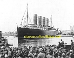 1907 LUSITANIA in NYC with Crowds PHOTO - 8x10