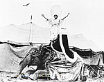 1923 Woman on elephant, AL G. BARNES CIRCUS - Photo