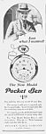 1927 POCKET BEN Westclox Watch Ad