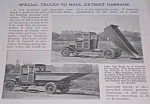 1921 DETROIT - SPECIAL GARBAGE TRUCKS Article