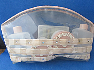 Travel Or Toiletry Kit With Cameo Design Lids