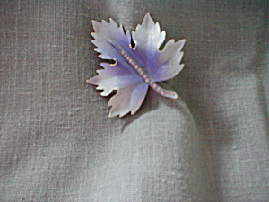 Purple Leaf Brooch