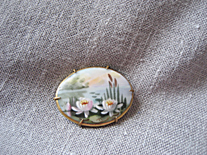 Hand Painted Brooch