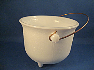 Milk Glass Bucket Or Crock