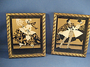 Two Gold And Black Victorian Prints