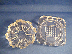 Two Glass Ash Trays