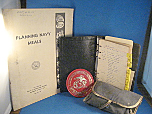 Navy Meal Planner, Notebook, And Sewing Kit