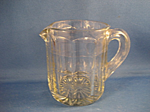 Old Pressed Glass Syrup Pitcher