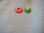 Red and Green Bakelite Buttons