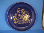 Colbalt Blue Victorian Couple Bowl