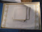 Gold Trimmed Place Mats and Matching Napkins