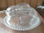 Clear Glass Bunny Candy Dish