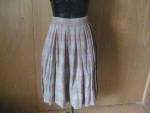 Tan Pleated Wool Skirt
