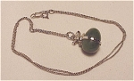 ELKA STERLING SILVER NECKLACE WITH JADE STONE EGG PENDANT