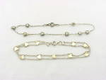 STERLING SILVER BRACELET AND ANKLET - BOTH WITH HEARTS