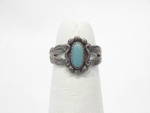 VINTAGE BELL TRADING POST STERLING SILVER AND TURQUOISE CHILD'S RING