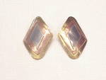 TRICOLORED METAL PIERCED EARRINGS SIGNED FUENTES P.R.