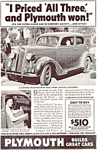 Plymouth I Priced All Three Ad Ad0071 1936